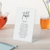 ミニマモダンリスト結婚の座席表 台座サイン (インサイチュ)