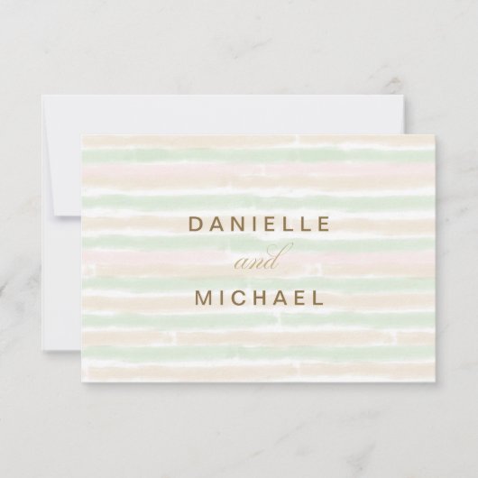 ミニマモダンリスト結婚の応答カード 出欠カード (正面)