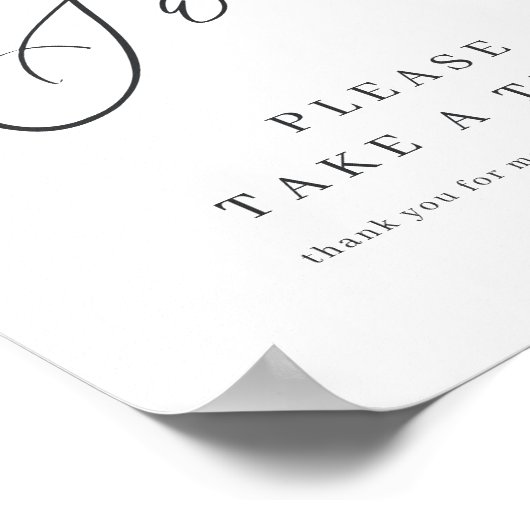 ミニマモダンリスト結婚の愛は甘い ポスター (角)