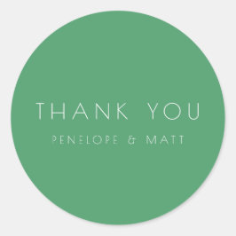 ミニマモダンリスト結婚の感謝ケリーグリーン ラウンドシール