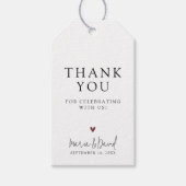 ミニマモダンリスト結婚の感謝メッセージカード ギフトタグ (正面)