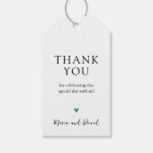 ミニマモダンリスト結婚の感謝メッセージカード ギフトタグ (正面)