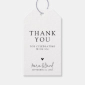 ミニマモダンリスト結婚の感謝メッセージカード ギフトタグ (正面)