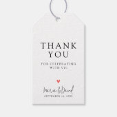 ミニマモダンリスト結婚の感謝メッセージカード ギフトタグ (正面)