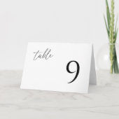 ミニマモダンリスト結婚の折り畳みテーブル番号カード カード (正面)