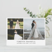 ミニマモダンリスト結婚の永遠の感謝 サンキューカード (スタンド正面)