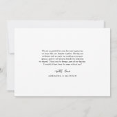 ミニマモダンリスト結婚の永遠の感謝 サンキューカード (裏面)