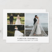 ミニマモダンリスト結婚の永遠の感謝 サンキューカード (正面/裏面)