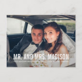 ミニマモダンリスト結婚の発表の失敗 ポストカード (正面)