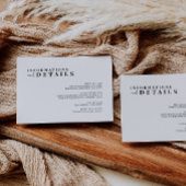 ミニマモダンリスト結婚の詳細カード エンクロージャーカード