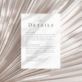 ミニマモダンリスト結婚の詳細カード 招待状