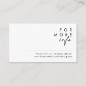 ミニマモダンリスト結婚のWebサイトエンクロージャカード エンクロージャーカード (正面)