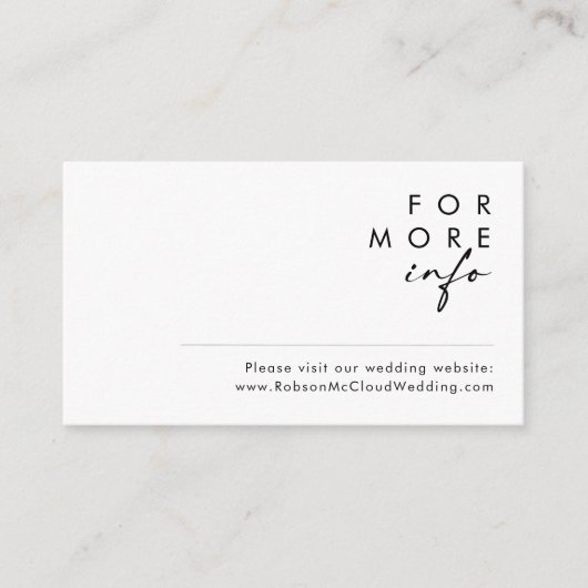 ミニマモダンリスト結婚のWebサイトエンクロージャカード エンクロージャーカード (正面)