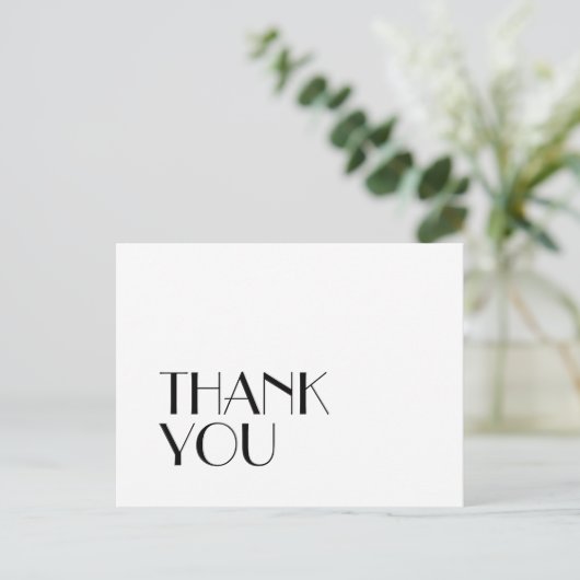 ミニマモダンリスト結婚アールデコありがとう ポストカード (スタンド正面)