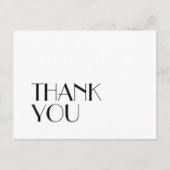 ミニマモダンリスト結婚アールデコありがとう ポストカード (正面)