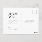 ミニマモダンリスト結婚アールデコの写真 ポストカード (裏面)