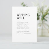 ミニマモダンリスト結婚アールデコの願い井戸 エンクロージャーカード (スタンド正面)