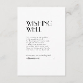 ミニマモダンリスト結婚アールデコの願い井戸 エンクロージャーカード