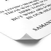 ミニマモダンリスト結婚スクリプトのキャンドル焼け ポスター (角)