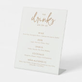 ミニマモダンリスト結婚ドリンクバーメニュー 台座サイン (正面)