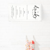 ミニマモダンリスト結婚ドリンクバーメニュー 横断幕 (インサイチュ)