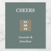 ミニマモダンリスト結婚パステルのワインラベル ワインラベル (シングルラベル)