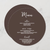 ミニマモダンリスト結婚パステルの円卓 メニュー (正面/裏面)