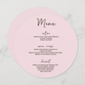 ミニマモダンリスト結婚パステルの円卓 メニュー (正面/裏面)