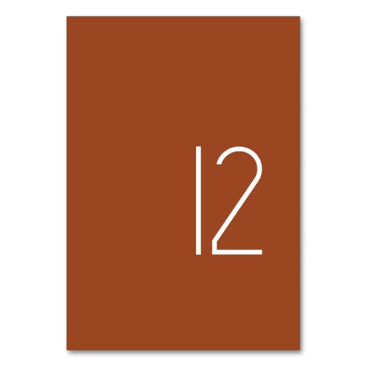 ミニマモダンリスト結婚パステルテーブルカード番号 テーブルナンバー (正面)