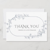 ミニマモダンリスト結婚フローラのサンキューカード サンキューカード (正面)