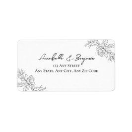 ミニマモダンリスト結婚フローラ差出人住所 ラベル