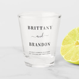 ミニマモダンリスト結婚ブラック ショットグラス