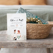 ミニマモダンリスト結婚ホワイト 招待状