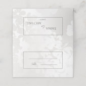 ミニマモダンリスト結婚モノクロ銀 プレイスカード (外部開封)