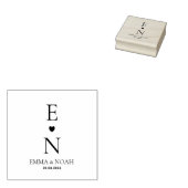 ミニマモダンリスト結婚モノグラム ラバースタンプ (押印)