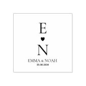 ミニマモダンリスト結婚モノグラム ラバースタンプ (インプリント)