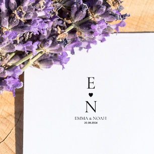 ミニマモダンリスト結婚モノグラム ラバースタンプ