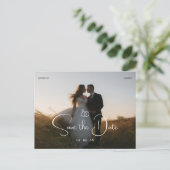 ミニマモダンリスト結婚写真 ポストカード (スタンド正面)