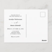 ミニマモダンリスト結婚写真 ポストカード (裏面)