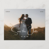 ミニマモダンリスト結婚写真 ポストカード (正面)