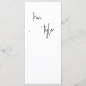 ミニマモダンリスト結婚写真 メニュー (裏面)