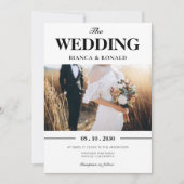 ミニマモダンリスト結婚写真 招待状 (正面)