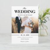 ミニマモダンリスト結婚写真 招待状 (スタンド正面)