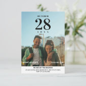 ミニマモダンリスト結婚写真 招待状 (スタンド正面)