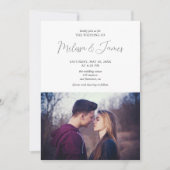 ミニマモダンリスト結婚写真 招待状 (正面)