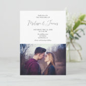 ミニマモダンリスト結婚写真 招待状 (スタンド正面)