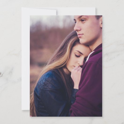 ミニマモダンリスト結婚写真 招待状 (裏面)