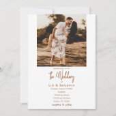 ミニマモダンリスト結婚写真 招待状 (正面)