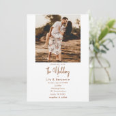 ミニマモダンリスト結婚写真 招待状 (スタンド正面)