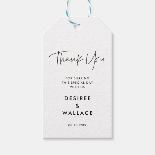 ミニマモダンリスト結婚式の引き出物ギフトラベル ギフトタグ (正面)